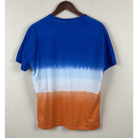 NWT Polo Ralph Lauren M Classic Fit Tie Dye Tee Blue White Orange Logo - Picture 9 of 9